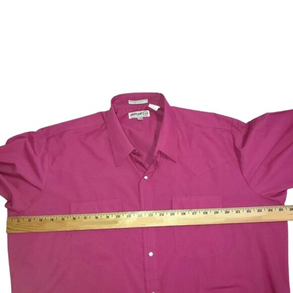 Sheplers Vintage Men's Western Shirt Long-sleeved size XL 17-35 Fuchsia Magenta - Picture 4 of 6